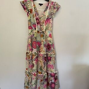 Jcrew Pom-pom dress in Ratti® retro floral